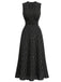 Robe Sans Manches à Pois Col Ras-du-Cou Froncé Années 1930 4