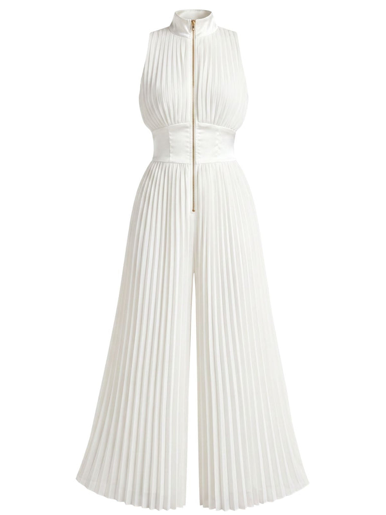 Combinaison Col Montant Corset Cintré Taille Plissé Années 1950 2
