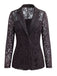 Veste Floral Dentelle Boutonné Devant Blazer Jacket Années 1950