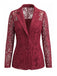 Veste Floral Dentelle Boutonné Devant Blazer Jacket Années 1950