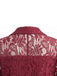 Veste Floral Dentelle Boutonné Devant Blazer Jacket Années 1950
