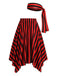 Red 1950s Vintage Classic Skirt 2