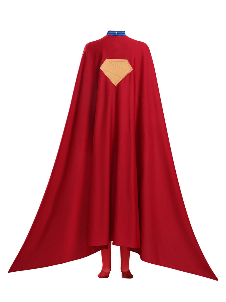 Costume Cosplay Supergirl Rouge avec Cape Années 1960 3