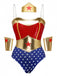 Body et Cape Costume Super-Héroïne à Étoile Rouge Années 1980