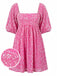 Robe Paillettes Col Carré Manches Bouffantes Noué Dos Nu Années 1960