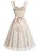 [Pre-Sale] Apricot 1970s Floral Lace Ruffle Dress 4