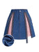 [Prévente] Mini Jupe Bleue Denim Dentelle Détail Chaîne Années 1950