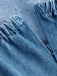 Robe Bleu Bretelles Fines Corset Denim Années 1950 8