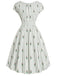 [Pre-Sale] Chartreuse 1940s Striped Vintage Classic Dress 3