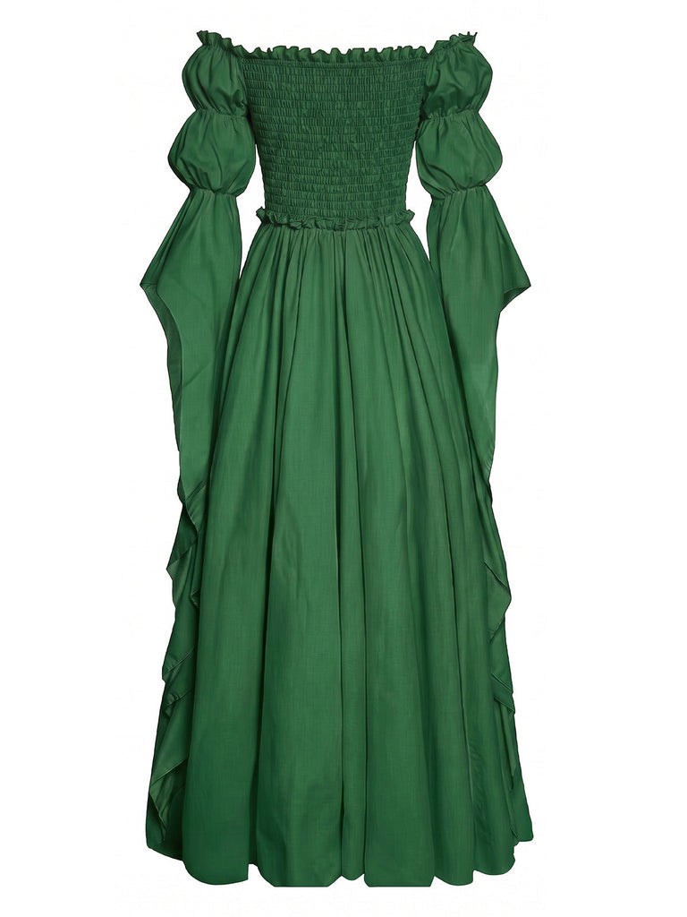 Robe Épaules Dénudées Virago Manche Taille Empire Long Années 1930