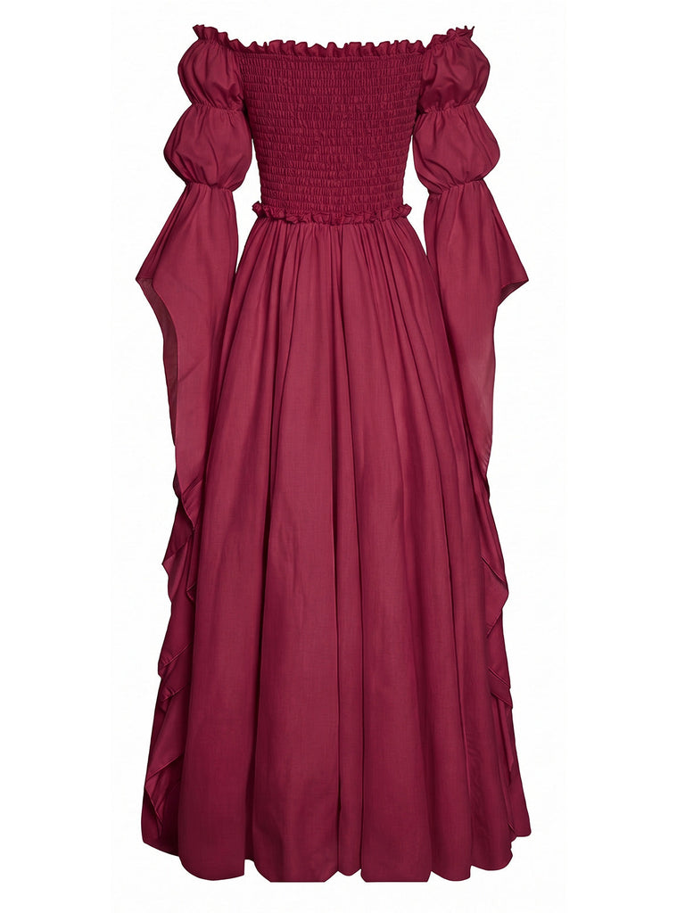Robe Épaules Dénudées Virago Manche Taille Empire Long Années 1930