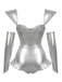 Tops Metallic Heart Clock Studded Corset Body Ensemble Années 1970