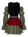Robe Costume Pirate Halloween à Manches Virago Vert Années 1960