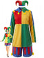 Ensemble costume de clown rayé et chapeau années 1940