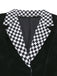 Ensemble costume cosplay Halloween 5PCS noir à rayures et coupe évasée Années 1940