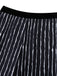 Ensemble costume cosplay Halloween 5PCS noir à rayures et coupe évasée Années 1940