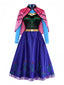 Robe Princesse Anna Avec Cape Rose Cosplay Années 1940