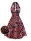 Robe Rouge Cachemire Dos Nu Années 1970