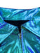 Combinaison Bleu Ceinturé Laser Métallique Tight Évasé Années 1960 4