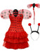Set Robe Costume Coccinelle Halloween Rouge Années 1950