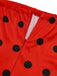 Set Robe Costume Coccinelle Halloween Rouge Années 1950