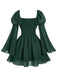 Robe Halloween Col Carré Flare Manches Ceinturé Umbrella Années 1950 3