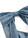 Robe Bleu Dos Nu Nœud Denim Années 1950 4