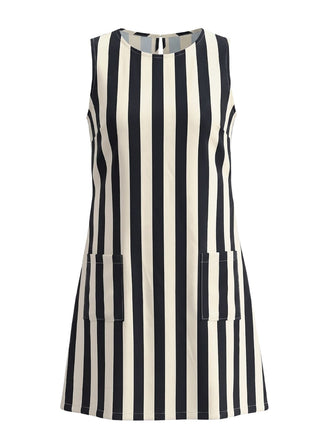 Robe Rayé Sans Manches Ligne A Mini Années 1960 2