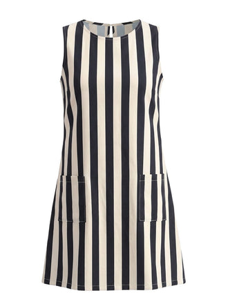 Robe Sans Manches Rayures Verticales Années 1960