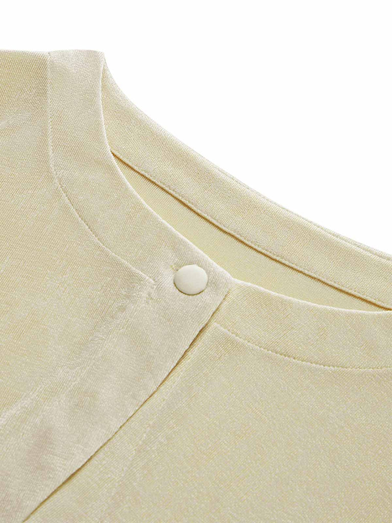 [Prévente] 2PCS Crème Boléro Cardigan et Floral Robe Années 1940