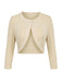 [Prévente] Veste Crème Cropped Manches Longues Boléro Cardigan Années 1940