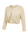 [Prévente] Veste Crème Cropped Manches Longues Boléro Cardigan Années 1940