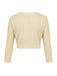 [Prévente] Veste Crème Cropped Manches Longues Boléro Cardigan Années 1940