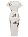 White 1960s Floral Vintage Classic Dress 2
