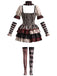 Set Costume Clown à Volants Étagés Ensanglantés Halloween Années 1960