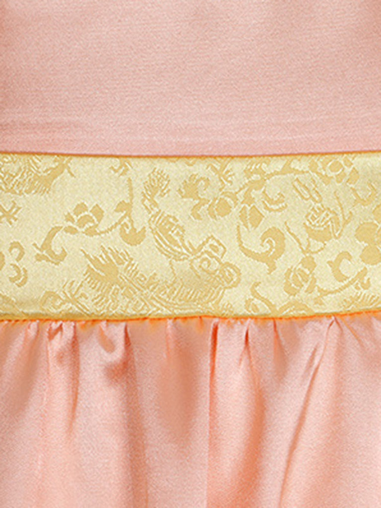 Robe Satin Col Carré Taille Empire Années 1930 4