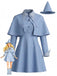 Ensemble de costume de sorcière bleu années 1950