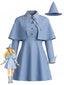 Ensemble de costume de sorcière bleu années 1950