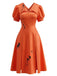 Halloween Orange Taches de Sang Robe Vintage Années 1950