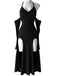 Robe Longue Gothique Dos-Nu Manches Drapées Fente Haute Années 1960 7
