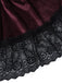 Robe gothique d’Halloween en dentelle et tulle, lacée et froncée années 1950
