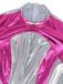 Robe Metallic Futuristic Space Plissé Années 1970