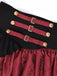 2PCS Lie-de-Vin Off‑Shoulder Top et à Volants Étagés Volant Jupe Années 1950