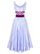 Robe costume de princesse lavande drapée Halloween Années 1950