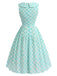 [Prévente] Robe à Col Claudine avec Poches Vert Glacé Années 1950