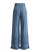Pantalon Ruffled Ourlet Jambes Larges Denim Années 1970
