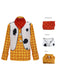 Chemise de cowgirl shérif à carreaux avec gilet pour Halloween années 1980