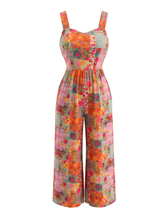 Pat 1970s Patchwork Cami Classic Jumpsuit 2