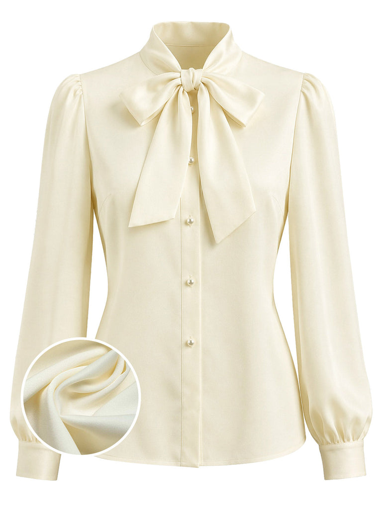 [Prévente] Ensemble 3PCS avec blouse à col lavallière, gilet à carreaux et jupe en A Années 1940