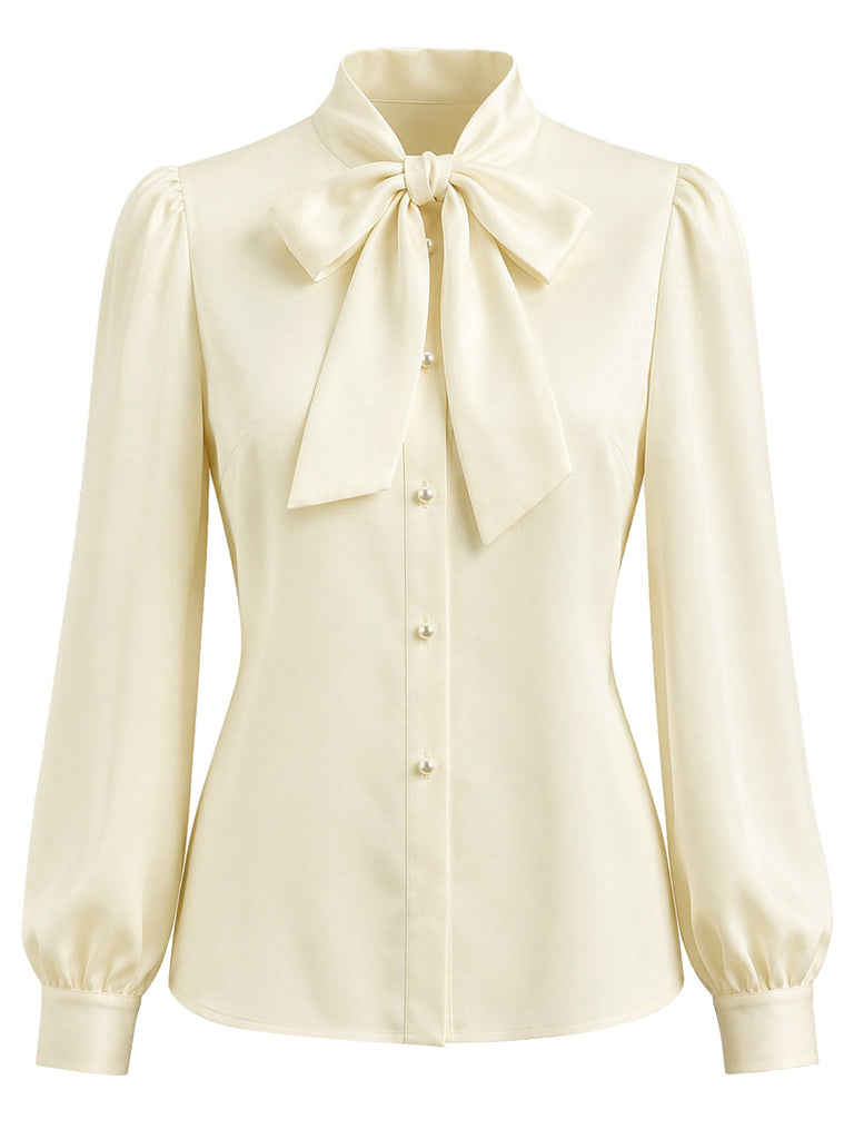 [Prévente] Ensemble 3PCS avec blouse à col lavallière, gilet à carreaux et jupe en A Années 1940